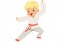 cute-little-boy-doing-karate-in-kimono-kids-vector-21005529