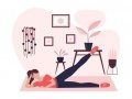 a-young-woman-is-doing-sport-at-home-exersises-at-home-sports-at-home-home-activities-flat-illustration_327829-13